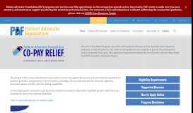 
							         Co-Pay Relief Program | Patient Advocate Foundation								  
							    