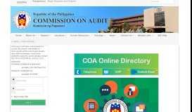 
							         COA Intranet - Commission on Audit								  
							    