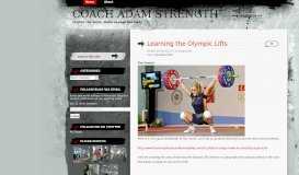 
							         Coach Adam Strength | Civilize the mind, make savage the body								  
							    