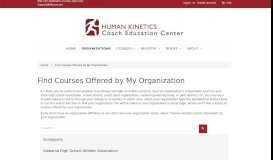 
							         Coach Education Center > Courses > Find Courses Offered by My ...								  
							    