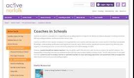 
							         Coaches in Schools | Premier Sport - Active Norfolk								  
							    