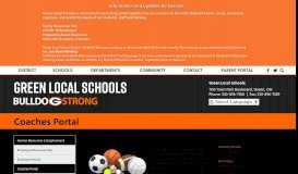 
							         Coaches Portal - Green Local Schools								  
							    