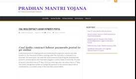 
							         Coal India contract labour payments portal – PRADHAN MANTRI ...								  
							    