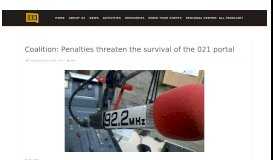 
							         Coalition: Penalties threaten the survival of the 021 portal ...								  
							    