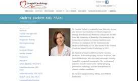 
							         Coastal Cardiology » Andrea Tackett MD, FACC								  
							    