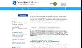 
							         Coastal Health Alliance » Patient Info								  
							    
