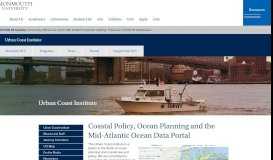 
							         Coastal Policy, Ocean Planning and the Mid-Atlantic Ocean Data Portal								  
							    