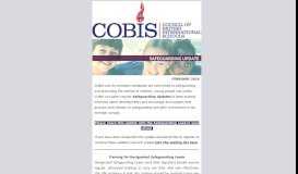 
							         COBIS Safeguarding Update - February 2018								  
							    