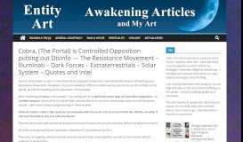 
							         Cobra, (The Portal) is Controlled Opposition putting out Disinfo -- The ...								  
							    