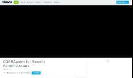 
							         COBRApoint for Benefit Administrators on Vimeo								  
							    