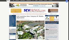 
							         COC Launches New 'Canyons M' Mobile Application ... - SCVNews.com								  
							    