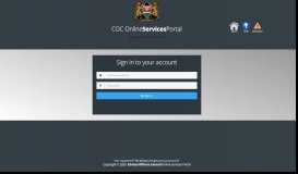
							         COC - Online Services Portal								  
							    