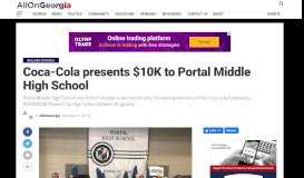 
							         Coca-Cola presents $10K to Portal Middle High School - AllOnGeorgia								  
							    