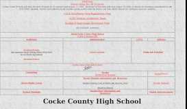 
							         Cocke County High School - Cocke County School System								  
							    