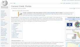 
							         Coconut Creek, Florida - Wikipedia								  
							    