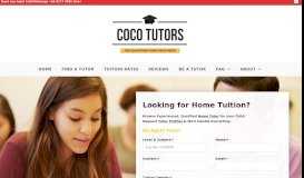 
							         CocoTutors: Find Home Tutor | #1 Home Tuition Agency in Singapore								  
							    