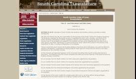 
							         Code of Laws - Title 23 - Chapter 10 - South Carolina Fire Academy								  
							    