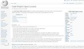 
							         Code Project Open License - Wikipedia								  
							    