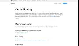 
							         Code Signing - Support - Apple Developer								  
							    