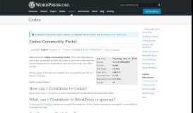 
							         Codex:Community Portal « WordPress Codex								  
							    
