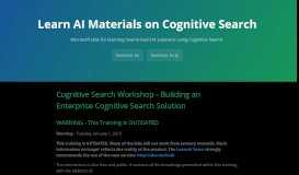 
							         Cognitive Search Workshop - Building an Enterprise ... - Microsoft Azure								  
							    