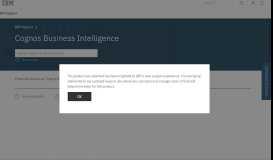 
							         Cognos Business Intelligence - IBM Support								  
							    