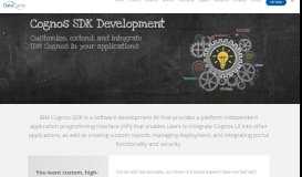 
							         Cognos SDK Custom Development Services - DataClarity Corporation								  
							    