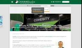 
							         Cohesity Partner Program Embraces MSPs, CSPs - ChannelE2E								  
							    
