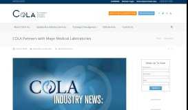 
							         COLA Partners with Mayo Medical Laboratories - COLA								  
							    