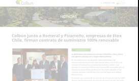 
							         Colbún junto a Romeral y Pizarreño, empresas de Etex Chile, firman ...								  
							    