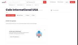 
							         Cole International USA - Portal, ND - Phone Number - Yelp								  
							    
