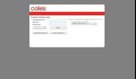 
							         Coles WebView Supplier Portal								  
							    