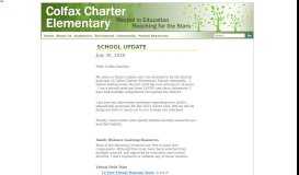 
							         Colfax Charter Elementary School: Home Page								  
							    