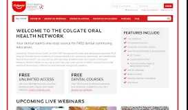 
							         Colgate Oral Health Network - Free Dental Continuing Education								  
							    