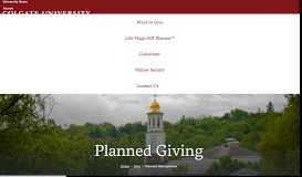
							         Colgate Planned Giving :: Gift Planning Home								  
							    
