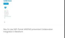 
							         Collaboration Integration für das SAP Portal - VANTAiO								  
							    