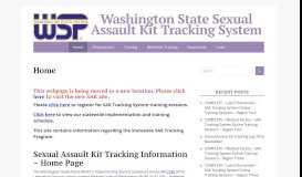 
							         Collaboration ... - Washington State Sexual Assault Kit Tracking System								  
							    