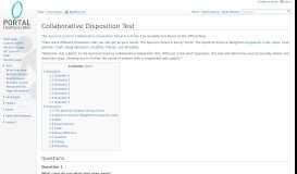 
							         Collaborative Disposition Test - Portal Wiki								  
							    