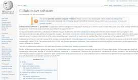 
							         Collaborative software - Wikipedia								  
							    