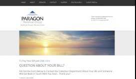 
							         Collection Department - Paragon Revenue Group								  
							    