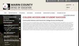 
							         College Access and Student Success - Marin County Office of Education								  
							    