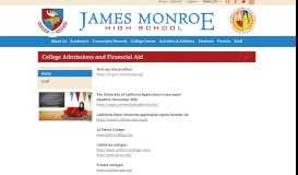 
							         College Admissions and Financial Aid - James Monroe High School								  
							    