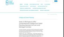 
							         College and Career Planning - Michigan School Counselor Association								  
							    