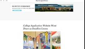 
							         College Application Website Went Down as Deadline Looms - The ...								  
							    