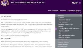 
							         College Board and Khan Academy - Rolling Meadows High School								  
							    