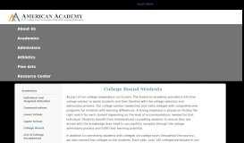 
							         College Bound | College Preparatory Curriculum | American Academy								  
							    