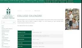 
							         College Calendar - Mater Maria								  
							    