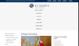 
							         College Counseling - St. Mary's Academy								  
							    