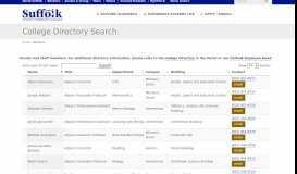 
							         College Directory Search - Suffolk County Community College								  
							    