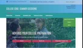 
							         College Edge: Summer Sessions - Columbia University School of ...								  
							    